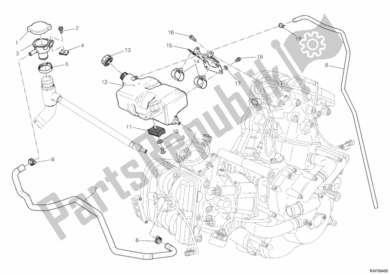Alle onderdelen voor de Tank, Waterreservoir van de Ducati Diavel FL Brasil 1200 2015